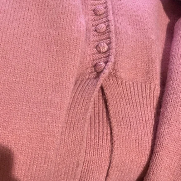 Cider Sweater Cardigan L Pink Stretchy Long Sleeve Buttons Acrylic Polyester - Picture 14 of 15